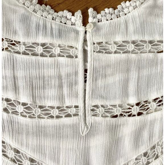 Lulus White Short Sleeve Romantic Lace Crotchet Top Size XS New Style T15498 - Picture 10 of 13